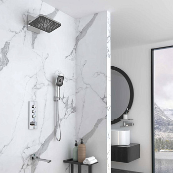 Душевой комплект VSFW-433TI4CH встраиваемый, термостатический, трехрежимный, хром