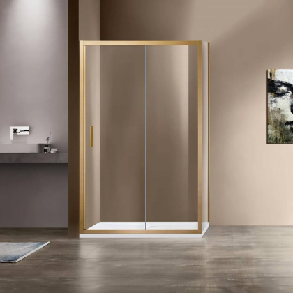 Душевой уголок Garda VSR-1G9012CLG, 1200*900, брашированное золото, стекло прозрачное