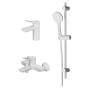 F43985A00 X-Joy, набор 3в1: Смеситель д/умывальника, Смеситель д/ванны/душа, душевой комплект, Белый, шт.