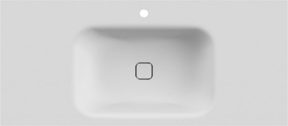 TITAN-800-LVB-SOSPESO Консольная раковина из литьевого мрамора Цвет Белый 