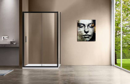 Душевой уголок Garda VSR-1G1012CLB, 1200*1000, черный, стекло прозрачное