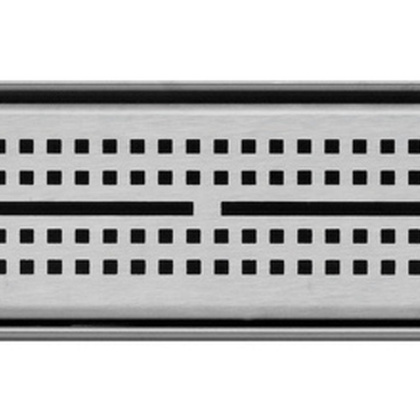 Декоративная решетка TECEdrainline "quadratum", нержавеющая сталь, сатин, для душевого канала, прямая 800