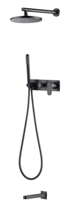 Смеситель встроенный для душа с верхней лейкой и изливом SPECTRE Gun Metal Смеситель встроенный для душа с верхней лейкой и изливом SPECTRE Gun Metal
