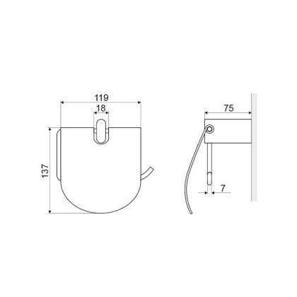Держатель для туалетной бумаги закрытый EXCELLENT Kobo (хром)