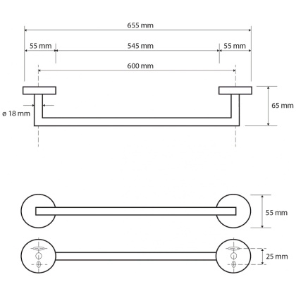 Полотенцедержатель Bemeta Dark 104204040 Черный