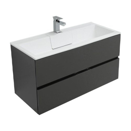 Мебель для ванной Aquanet Алвита 100 серый антрацит