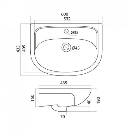 Раковина Santek Эллада 60