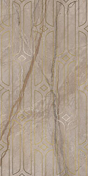 Декор Ифран бежевый светлый глянцевый обрезной 60x119,5x0,9