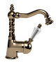 VINTAGE-BSM2-03/24-Sw Смеситель на биде однорычажный c донным клапаном, исполнение золото, ручка Swarovski