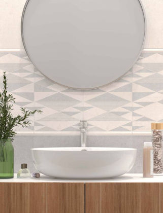 Плитка Lorenzo geometrya бежевый 25х40