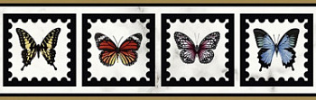 Бордюр Victorian Marble Gold Btfly Brd Prl 12,5х40