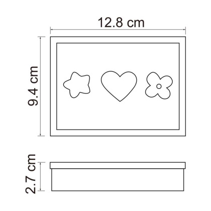 Мыльница Lossa, 12,8х2,7х9,4 см, голубая, K-3429