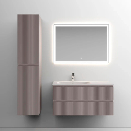 Тумба подвесная SANCOS Snob T левая 995х445х500, c двумя ящиками оснащенными доводчиками, Doha Soft, арт.SNT100LSM Тумба подвесная SANCOS Snob T левая 995х445х500, c двумя ящиками оснащенными доводчиками, Doha Soft, арт.SNT100LSM