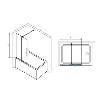 Шторка на ванну RGW SC-47B, RGW 41114709-14