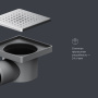W02BD-P11-010-01SB PrimeFlow Трап для душа точечный мокрый затвор Cut Gradient 10см цвет сталь мат W02BD-P11-010-01SB PrimeFlow Трап для душа точечный мокрый затвор Cut Gradient 10см цвет сталь мат