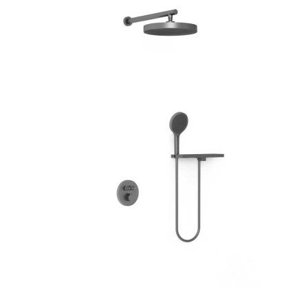Душевой комплект Inspire VSFW-3I22MT2RGM встраиваемый, термостат,  двухрежимный, вороненая сталь Душевой комплект Inspire VSFW-3I22MT2RGM встраиваемый, термостат,  двухрежимный, вороненая сталь