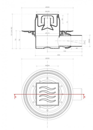 13000128 Душевой трап Pestan Confluo Standard Dry 1 Gold Исполнение: Золото глянец 