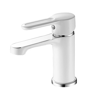 Смеситель для раковины латунь, белый S8101F Смеситель для раковины латунь, белый S8101F