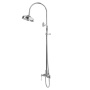 MARGOT-CD-03/24-Bi Душевая стойка со смесителем, верхним и ручным душем Исполнение: Золото 24 карат, Ручки: Белая 