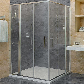 Душевой уголок RGW Hotel HO-312 130x130 профиль Хром стекло прозрачное