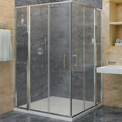 Душевой уголок RGW Hotel HO-312 130x130 профиль Хром стекло прозрачное