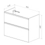 Тумба Lemark VEON 90см под 1 раковину, подвесная/напольная, 2 ящика, цвет корпуса, фасада: Белый глянец Тумба Lemark VEON 90см под 1 раковину, подвесная/напольная, 2 ящика, цвет корпуса, фасада: Белый глянец
