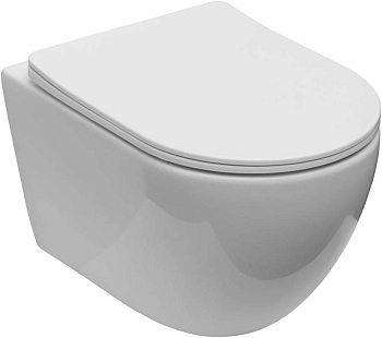 Унитаз подвесной безободковый Creto Logan L5 1005-001-L1W с крышкой-сиденьем микролифт, белый