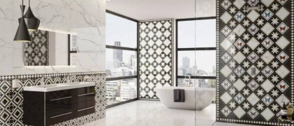 Декор Victorian Marble Wht Btfy 45 Sqr Gls 7R 20х20 (отгрузка кратно 4)