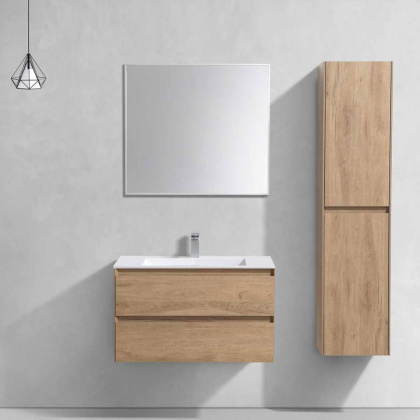 База под раковину Luka 800 подвесная, 2 выкатных ящика soft-close, N.Oak База под раковину Luka 800 подвесная, 2 выкатных ящика soft-close, N.Oak