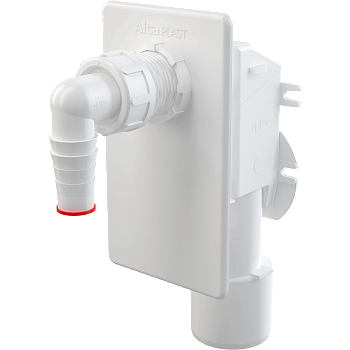 Сифон для стиральной машины под штукатурку, белый