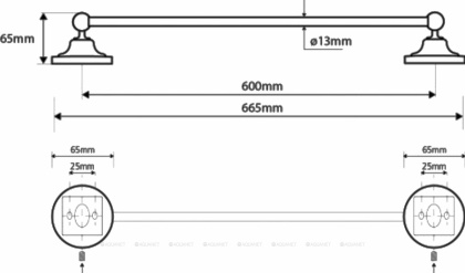 Держатель для полотенец Bemeta Retro 144104047 Держатель для полотенец Bemeta Retro 144104047
