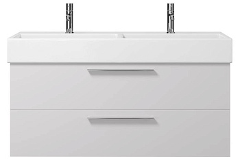 Тумба под раковину Creto Tivoli 120 две чаши белая