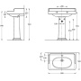Раковина POMPEI подвесная/мебельная 80, белая глянцевая