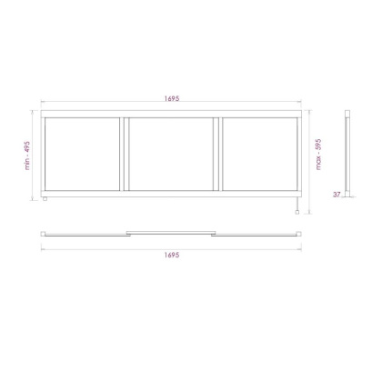 Экран под ванну Onika Одио 170 белый