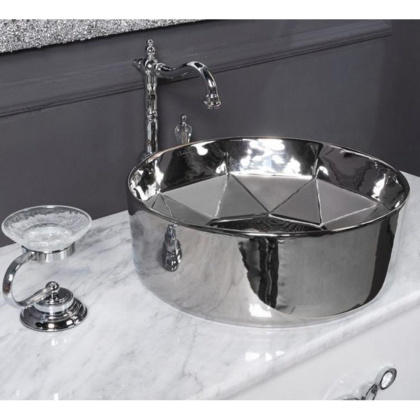 Раковина ГРАНЬ 40х14см, серебро