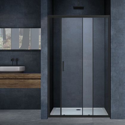 Душевая дверь Alpha VDS-3AL120CLB, 1200, черный, стекло прозрачное Душевая дверь Alpha VDS-3AL120CLB, 1200, черный, стекло прозрачное