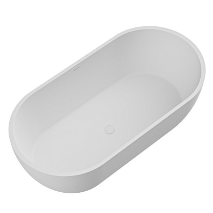 Ванна из искусственного камня Solid Surface 1600x805x540, CEZARES CZR-STYLUS-160-80-54-SSB