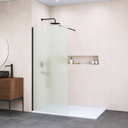 Душевая перегородка  60*195 RGW WA-002 B Чёрный/Матовое/6 мм (590-605) (Easy) Душевая перегородка  60*195 RGW WA-002 B Чёрный/Матовое/6 мм (590-605) (Easy)