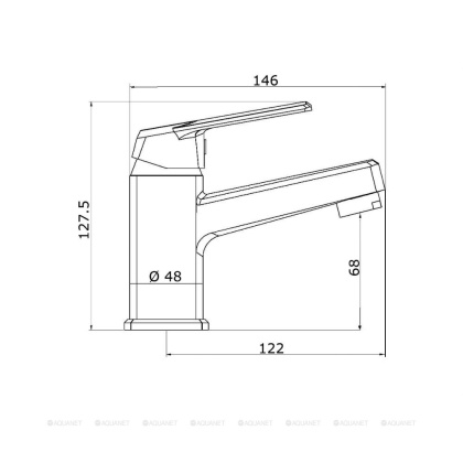 Смеситель для раковины OneLife P02-021b полимерный Смеситель для раковины OneLife P02-021b полимерный