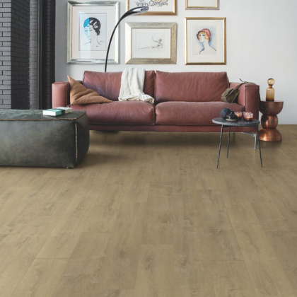 Виниловый ламинат Quick Step LIVYN Balance Glue Plus BAGP 40159 Дуб Бархатный Песочный