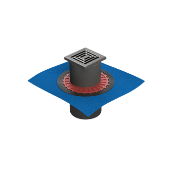 Душевой трап Square 10x10 см, вертикальный, матовый хром