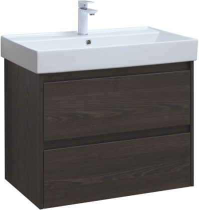 Тумба под раковину Aquanet Nova Lite 75 дуб черный (2 ящика) Тумба под раковину Aquanet Nova Lite 75 дуб черный (2 ящика)