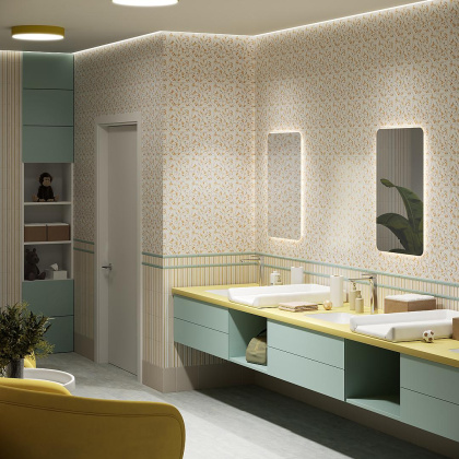 Керамическая плитка Kerama Marazzi Бордюр Весна 1 матовый 20х6,3