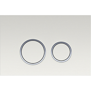 Панель смыва Aquatek Белая R ободок хром KDI-0000006 Панель смыва Aquatek Белая R ободок хром KDI-0000006