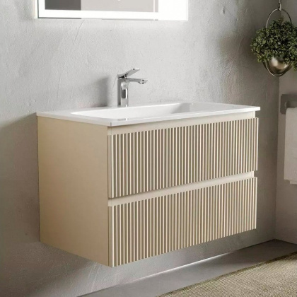 Тумба подвесная SANCOS Snob R 995х445х500, c двумя ящиками оснащенными доводчиками, Beige Soft , арт.SNR100CE Тумба подвесная SANCOS Snob R 995х445х500, c двумя ящиками оснащенными доводчиками, Beige Soft , арт.SNR100CE