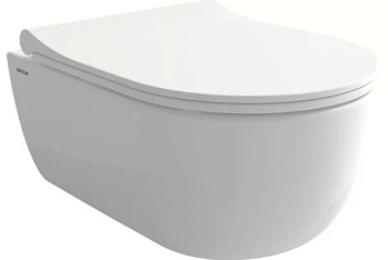 Унитаз подвесной безободковый Bocchi Parma (V-Tondo) 1417-001-0129 с крышкой-сиденьем микролифт A0336-001, белый глянец