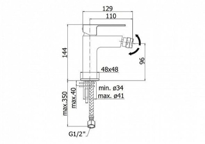 Смеситель для биде Paffoni Elle EL131CR