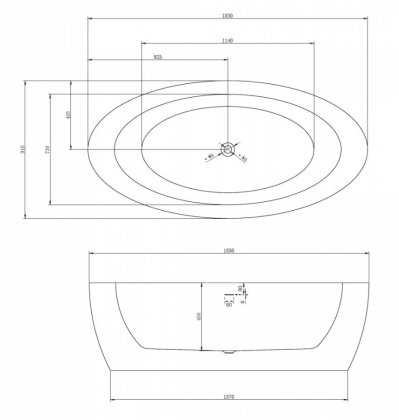 Акриловая ванна Abber 185х91 AB9206
