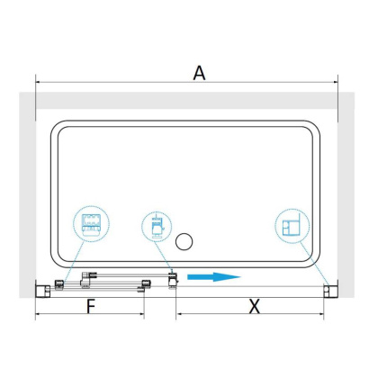 Душевая дверь RGW CL-111, RGW 410911110-11
