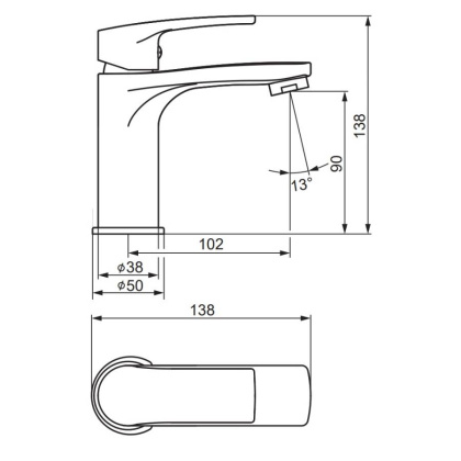 480210000 Eclipse 2.0, смеситель для умывальника, хром 480210000 Eclipse 2.0, смеситель для умывальника, хром